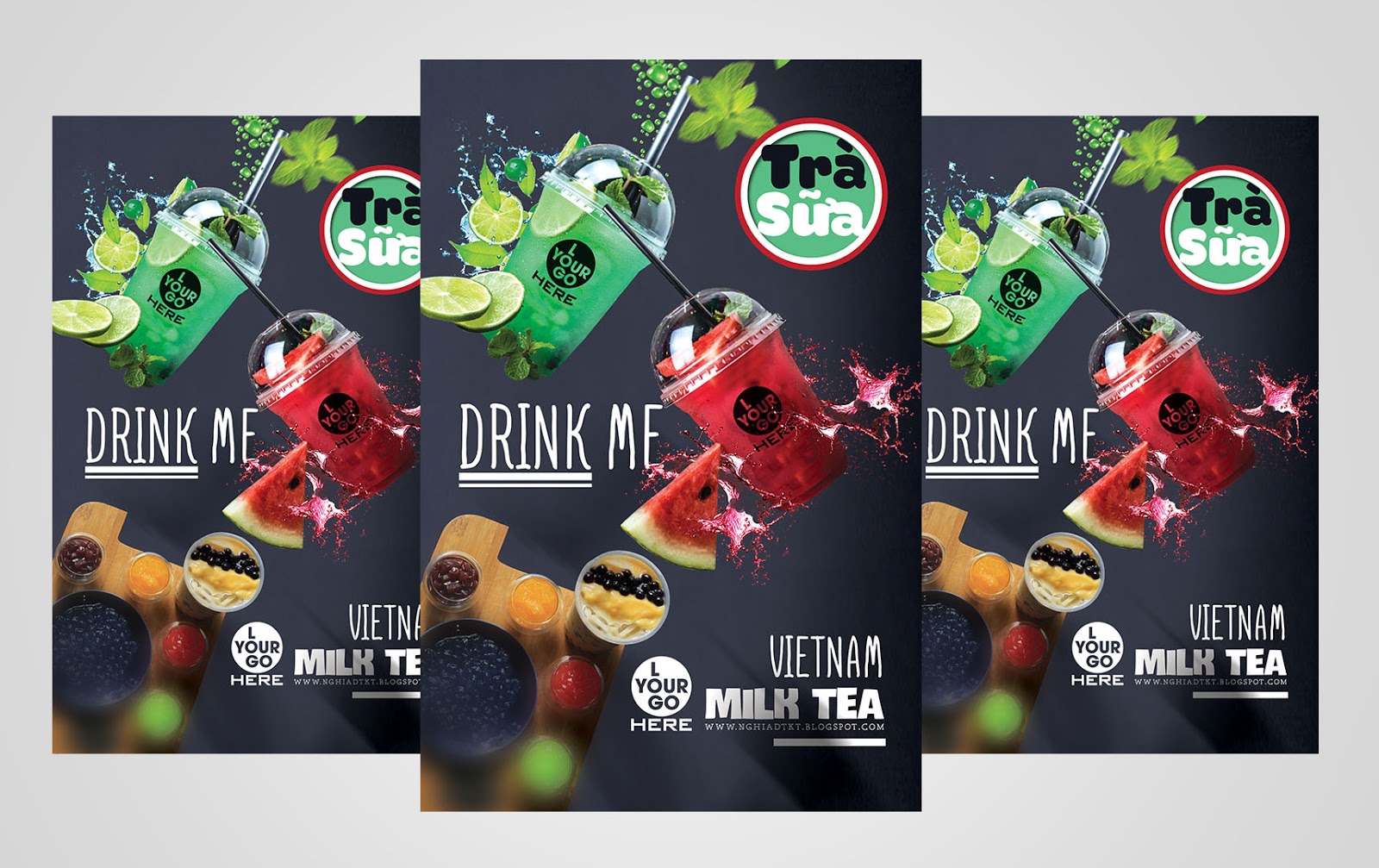 Download milk tea psd mockup free poster free PSD Template - vectorkh