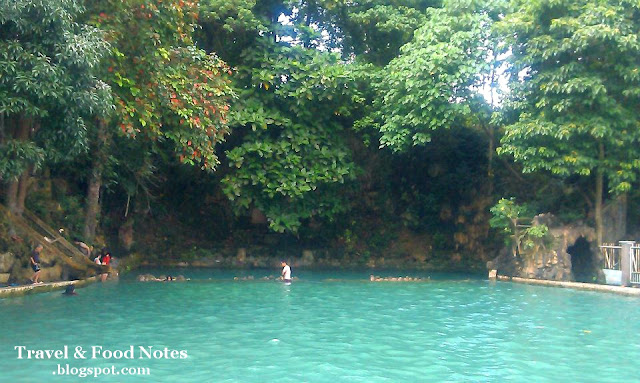 Front view of the spring swimming pool