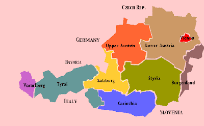 Map of Austria Region Country