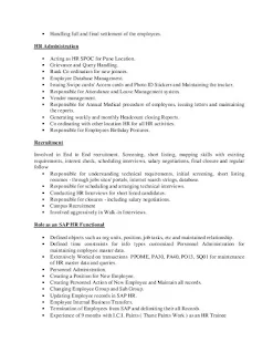 HR Manager Resume Examples