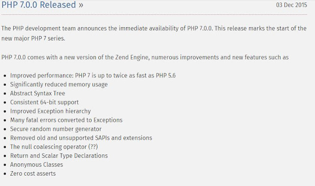 Developers - PHP 7 has been Released 