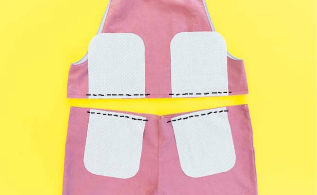 Erin Dungarees Sewalong: sewing pockets