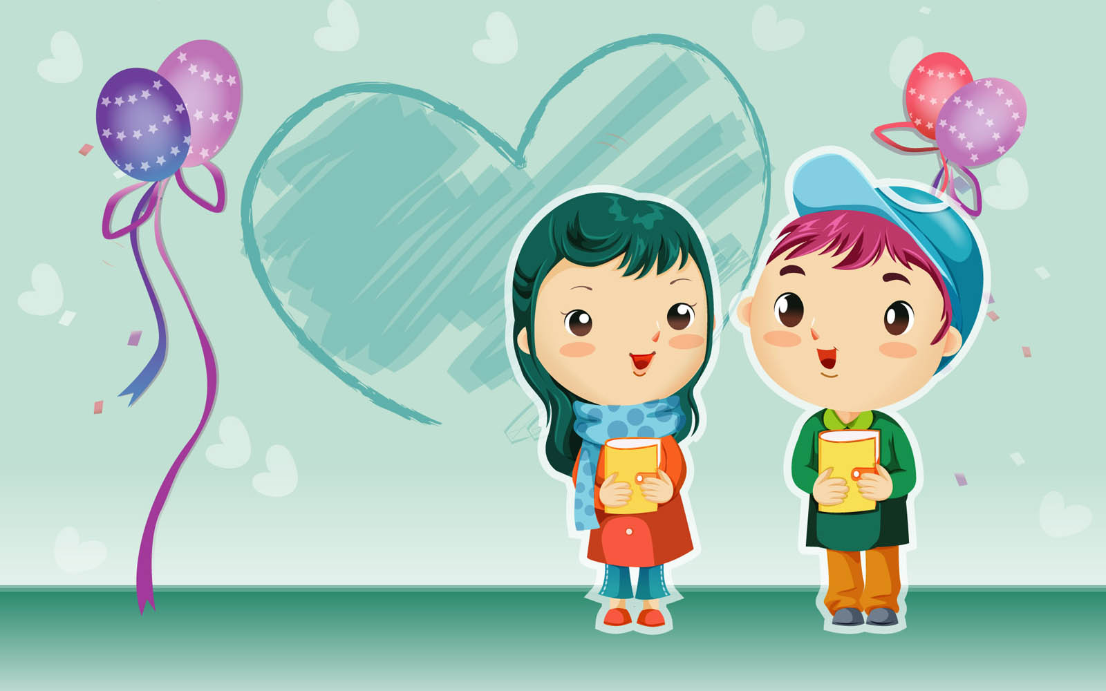 Wallpaper Kartun Cinta Romantis