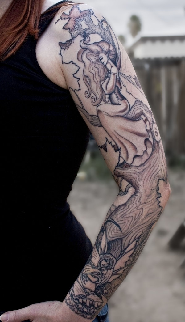 Full Sleeve Tattoos Styles Now depending on personal preference 