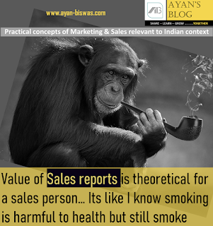 Value of sales reports is theoretical for a sales guy