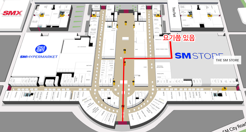 SM시티몰 내부 맵