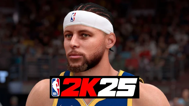 NBA 2K25 Stephen Curry Cyberface with Dreads & Headband