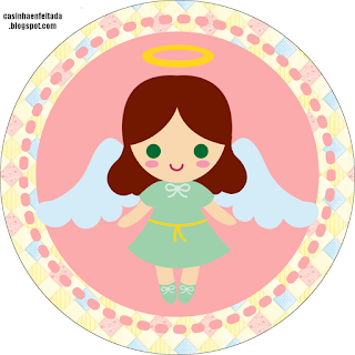 Baby Girl Baptism: Free Printable Cupcakes Wrappers and Toppers. 