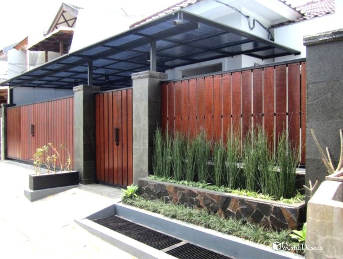 Contoh Desain Pagar  Rumah  Minimalis  Terbaru Westil Desain