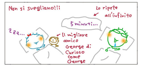 Non si svegliano!!! ZZZ... 5 minuti... Lo ripete all'infinito Il migliore amico George di Curioso come George