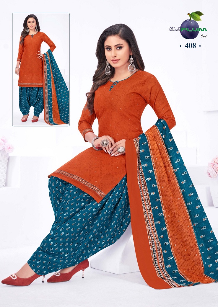 Iconic Vol 4 With Inner Black Plum Readymade Cotton Patiyala Suits Manufacturer Wholesaler