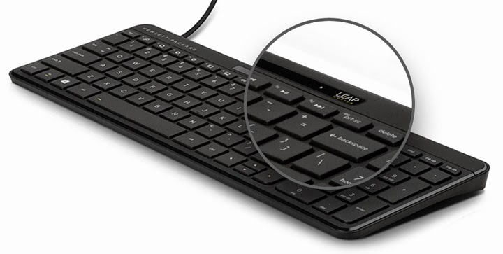 клавиатура HP Leap Motion Keyboard с близкого расстояния