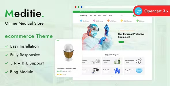 Best The Medical Store Opencart Responsive Theme