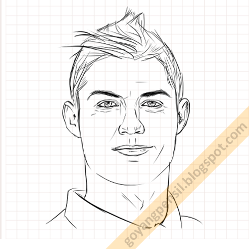 Cara Menggambar Sketsa Cristiano Ronaldo Goyang Pensil