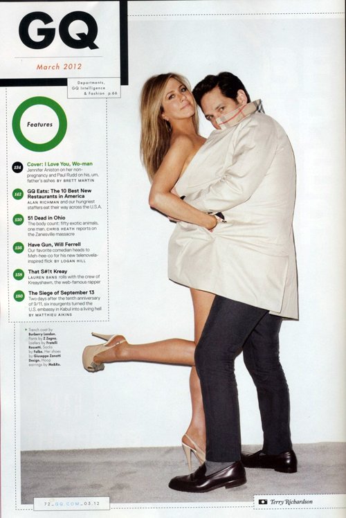 Jennifer Aniston Paul Rudd Cover GQ March 2012