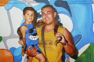 Joel y yo con una serpiente, Aquashow Park.