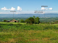 Vista de Manlleu i de la Plana de Vic des de La Bertrana