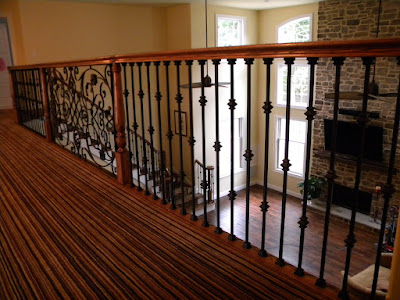 Wood Stairs and Rails and Iron Balusters: Iron Balusters in Evesham 