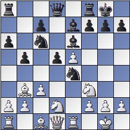 Posición partida de ajedrez Bolbochán-Albareda 1946, posición después de 11.Te1