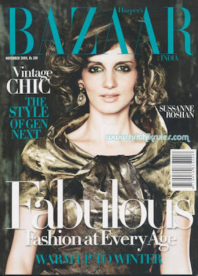 Sussanne Roshan on Harper Bazaar Covers November 2009