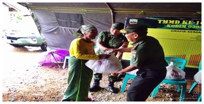 Danrem 032/Wbr Brigjen TNI Mirza Agus, S.IP Kunjungi Lokasi TMMD Ke-102, Beri Bantuan Pada Warga