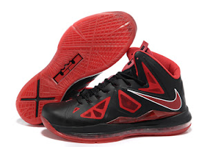 Nike Lebron X (10) Shoes - Red and Black