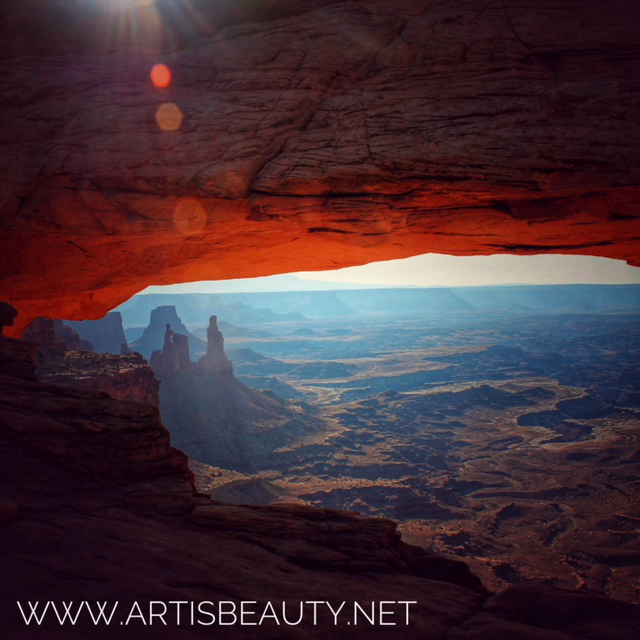 canyonlands national park utah mesa arch hiking with families in the summertime