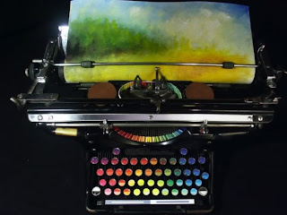 Typewriter from painting