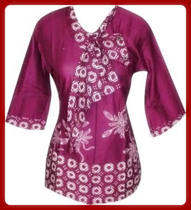 Aneka warna model baju batik pramugari trendy