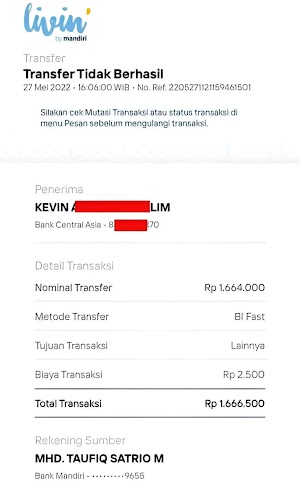 Livin Mandiri Tidak Bisa Transfer? Ini Penyebabnya