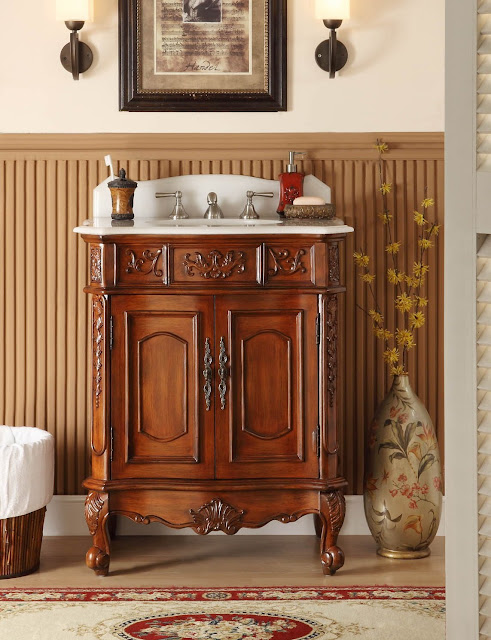 Adelina 30 inch Antique Cherry Single Sink Bathroom Vanity