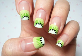 Kiwi nail art design!