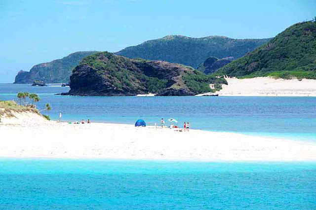 Beach scene on a remote island