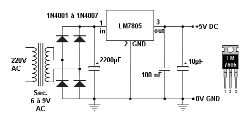 5volt,power supply,shematic,components