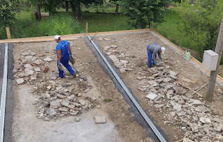 Shifting slabs onto the sand