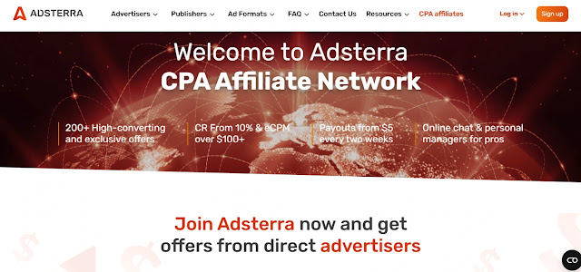 Adsterra CPA network
