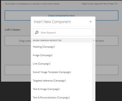 campaign components list in aem