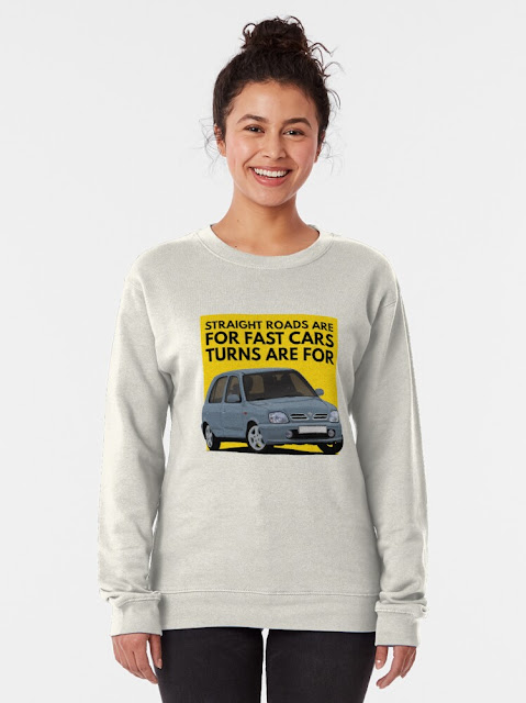 Straight roads are for fast cars, turns are for Nissan Micra March t-shirt