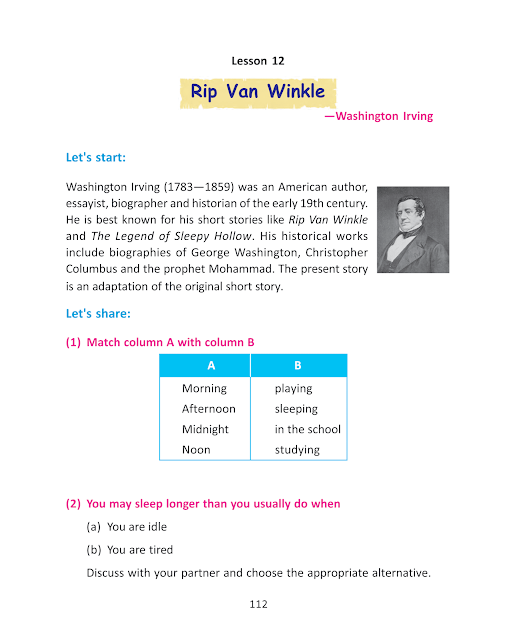 Rip Van Winkle | Lesson 12 | ষষ্ঠ শ্রেণীর ইংরেজি | WB Class 6 English