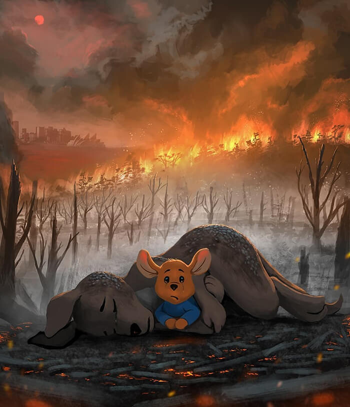 Compelling Artworks Honor The Victims Of Australian Fires