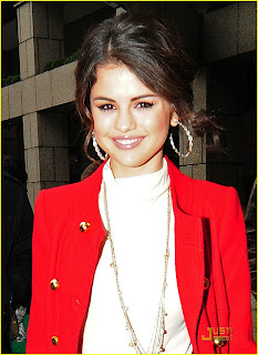 Selena Gomez in red skirt 2013