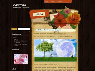 Old Pages Blogger Template