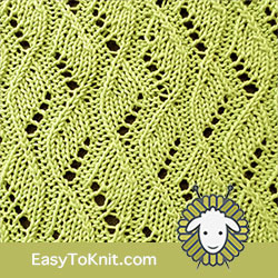 Eyelet Lace 18: Vine | Easy to knit #knittingstitches #knittingpatterns