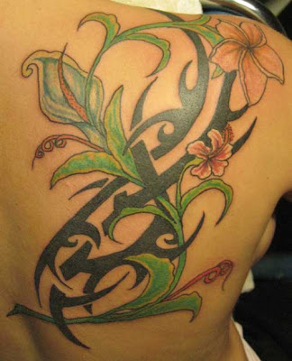 flower tattoo sketch. Tribal Flower Tattoo