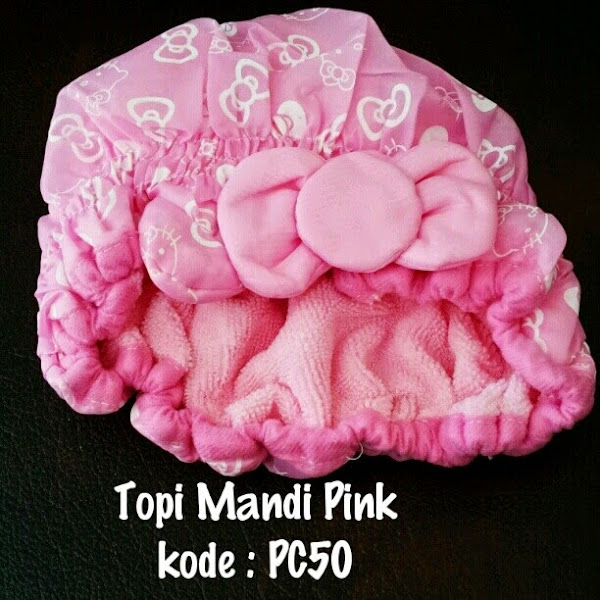 Shower Cap Hello Kitty Murah Grosir Ecer Pink