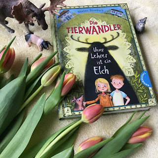 Titel: Die Tierwandler - Unser Lehrer ist ein Elch Autor: Martina Baumhaus Illustrationen: Imke Sönnichsen Verlag: Thienemann Rezension: Kinderbuchblog Familienbücherei