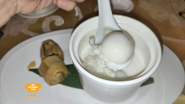 Le Mei Le Meridien Putrajaya CNY 2024 - Double-boiled Almond Tea Honey Locust Fruit With Snow Fungus & Black Sesame Dumpling
