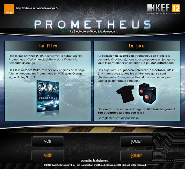 Grand concours Prometheus avec Orange