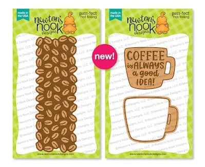 Newton's Nook Designs Coffee Beans Hot Foil Plate & Coffee Mug Hot Foil Plate and Dies