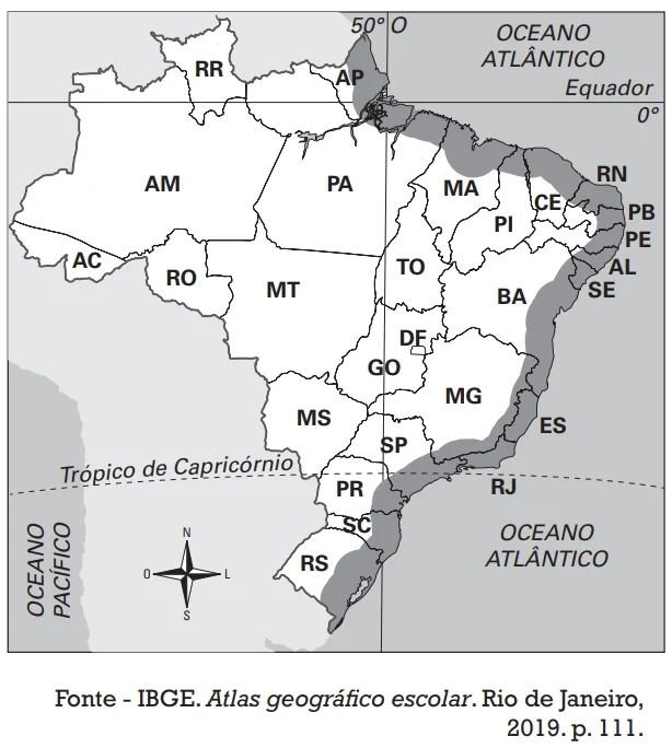 Fonte - IBGE. Atlas geográfico escolar. Rio de Janeiro,  2019. p. 111.